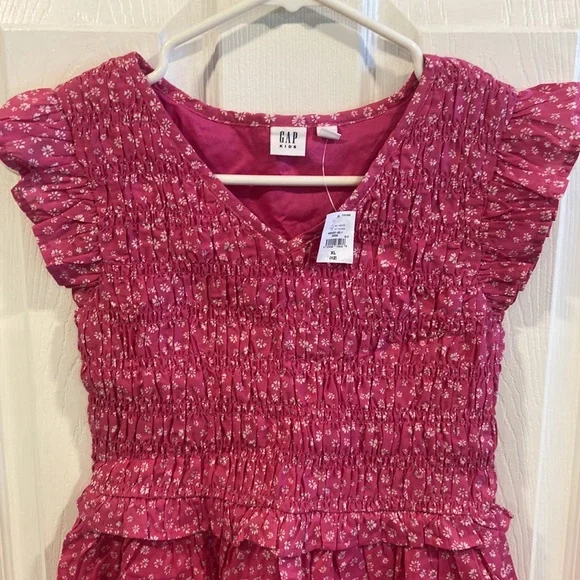 NWT Girls Gap Pink Floral Dress Size XL (12) - Picture 3 of 4